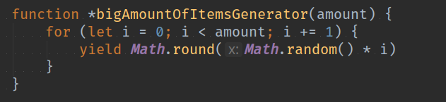 JS Generator function for creating  of random numbers